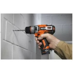 Perceuse-visseuse AEG 12V Prolithium-ion - 2 Batteries 2.0Ah - 1 Chargeur 40mins - BBS 12C2 LI-202B -Perceuse Soldes 2022 4502785 2