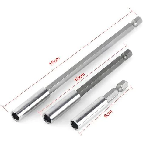 Perceuse Électrique Tournevis Embout Hexagonal Titulaire De Bits Extension Bar Porte-Bit Foret Magnétique Outil De La Tige 60/100/150mm,Irisfr(3pcs) 6 Perceuse Électrique Tournevis Embout Hexagonal Titulaire De Bits Extension Bar Porte-Bit Foret Magnétique Outil De La Tige 60/100/150mm,Irisfr(3pcs) – Image 4