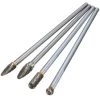 HAPPYSHOPPING 4 Pieces En Acier Au Tungstene 1/4 '' Tige Rotative Fraises De Coupe 10 Mm Diametre De Coupe 150/160 Mm Longueur Pour Sculpture Polissage Perçage, Modele: Argent -Perceuse Soldes 2022 45565579 1