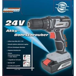 BR??DER MANNESMANN Brüder Mannesmann Perceuse Sans Fil 24 V 1,3 Ah -Perceuse Soldes 2022 45871729 5