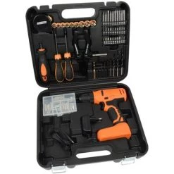 BR??DER MANNESMANN Brüder Mannesmann Ensemble De Perceuse Sans Fil 55 Pcs 8 V 1,3 Ah