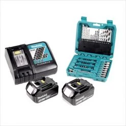 Makita DHP 453 RFJ Perceuse Visseuse à Percussion Sans Fil 18V 42Nm + 2x Batteries 3 Ah + Chargeur + Coffret MAKPAC + Meches Et Forets, 60 Pcs. -Perceuse Soldes 2022 46151589 5