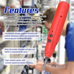 ASUPERMALL Visseuse &Eacute;lectrique Rechargeable Usb Sans Fil Pour R&eacute;parer L'Appareil &Eacute;lectronique D'Horloge, Rouge - Rouge -Perceuse Soldes 2022 46314007 3