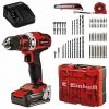 EINHELL KIT PERCEUSE-VISSEUSE SANS FIL TE-CD 18/40 LI +69 POWER X-CHANGE (LITHIUM-ION, 18 V, 2 VITESSES, 40 NM, VENDU AVEC 1X 2. -Perceuse Soldes 2022 46360502 1