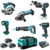 Combopack 6 Outils 18V (3x4,0 Ah) (DJR186+DGA452+DTD152+DSS610+DHP458+DML815) - MAKITA DLX6104MX1 -Perceuse Soldes 2022 46753579 1