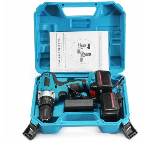 DMTOOL 21V 1500mAh Multifonction Perceuse Visseuse Sans Fil Avec 2 Batteries 1 Chargeur 5 DMTOOL 21V 1500mAh Multifonction Perceuse Visseuse Sans Fil Avec 2 Batteries 1 Chargeur – Image 3