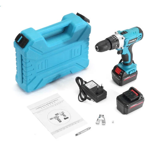 DMTOOL 21V 1500mAh Multifonction Perceuse Visseuse Sans Fil Avec 2 Batteries 1 Chargeur 7 DMTOOL 21V 1500mAh Multifonction Perceuse Visseuse Sans Fil Avec 2 Batteries 1 Chargeur – Image 5