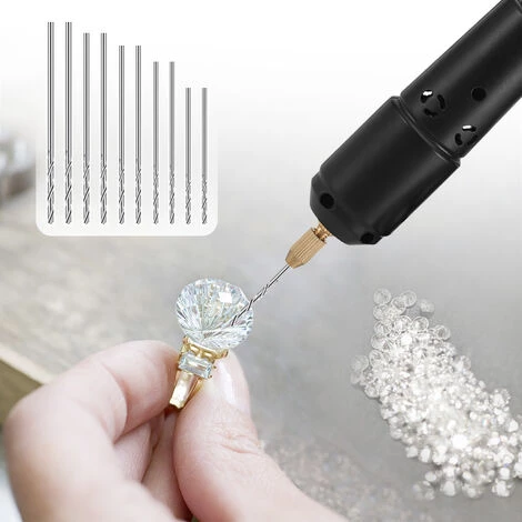 SUPERSELLER Perceuse Mini - Perceuse électrique USB Jade Drop - Off Crystal Pearl Drilling Mini - Perceuse électrique 10 Bits (0,8 - 1,2mm) - Type B 6 SUPERSELLER Perceuse Mini - Perceuse électrique USB Jade Drop - Off Crystal Pearl Drilling Mini - Perceuse électrique 10 Bits (0,8 - 1,2mm) - Type B – Image 4