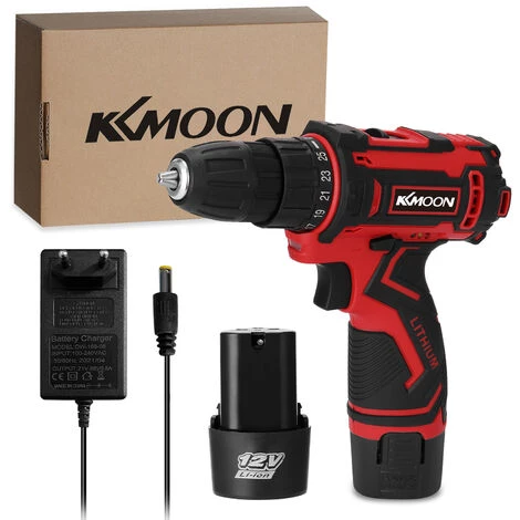KKMOON Perceuse 12 - Tension Brosse Moteur Lithium Perceuse Rechargeable Perceuse Électrique Portable Multi - Fonction Electric Screw Tool Package 2 En 1 (Vis + Holing) 2 Electric 1 Recharge Euro Gauge 220V, 4 KKMOON Perceuse 12 - Tension Brosse Moteur Lithium Perceuse Rechargeable Perceuse Électrique Portable Multi - Fonction Electric Screw Tool Package 2 En 1 (Vis + Holing) 2 Electric 1 Recharge Euro Gauge 220V, – Image 2