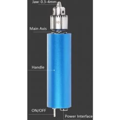 SUPERSELLER Perceuse Mini - Meuleuse En Métal Bleu 12v2a Réglage De La Vitesse Sans Pôle 0, 3 - 4mm Clip Réglable 240V, -Perceuse Soldes 2022 46773131 4