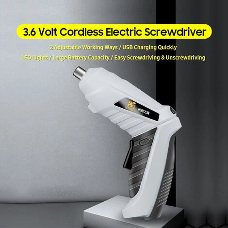 SUPERSELLER Visseuse Et Tournevis électrique Tournevis électrique 3, 6v Mini - Chargeur Multifonctionnel Au Lithium Avec Tête De Forage électrique, 5 SUPERSELLER Visseuse Et Tournevis électrique Tournevis électrique 3, 6v Mini - Chargeur Multifonctionnel Au Lithium Avec Tête De Forage électrique, – Image 3