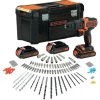BLACK & DECKER BLACK+DECKER BDCHD181B3A Perceuse à Percussion 18V - Jeu D'accessoires 120 Pcs -Perceuse Soldes 2022 46798536 1