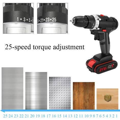SUPERSELLER Perceuse Perceuse électrique Au Lithium 36V Pistolet Rechargeable à Haute Puissance Perceuse électrique à Main Outil à Vis électrique à Impact Multifonctionnel,Batterie EU 1pcs 5 SUPERSELLER Perceuse Perceuse électrique Au Lithium 36V Pistolet Rechargeable à Haute Puissance Perceuse électrique à Main Outil à Vis électrique à Impact Multifonctionnel,Batterie EU 1pcs – Image 3