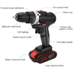 SUPERSELLER Perceuse Perceuse électrique Au Lithium 36V Pistolet Rechargeable à Haute Puissance Perceuse électrique à Main Outil à Vis électrique à Impact Multifonctionnel,Batterie EU 1pcs 11 SUPERSELLER Perceuse Perceuse électrique Au Lithium 36V Pistolet Rechargeable à Haute Puissance Perceuse électrique à Main Outil à Vis électrique à Impact Multifonctionnel,Batterie EU 1pcs -Perceuse Soldes 2022 47033839 5
