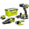 Perceuse-visseuse à Percussion RYOBI 18V ONEPLUS Brushless - Aspirateur - Lampe Torche - Boite à Outils - 2 Batteries 5,0 Ah Et 2,0 Ah - 1 Chargeur -Perceuse Soldes 2022 47301849 1