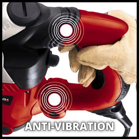 Einhell Marteau Perforateur (1250 W, Régime : 800 Trs/min, Fréquence De Frappe : 4 300 Cps/min, Butée De Profondeur En Métal, Livré En Coffret Avec 3 Forêts SDS Plus Et 2 Burins SDS Plus) 6 Einhell Marteau Perforateur (1250 W, Régime : 800 Trs/min, Fréquence De Frappe : 4 300 Cps/min, Butée De Profondeur En Métal, Livré En Coffret Avec 3 Forêts SDS Plus Et 2 Burins SDS Plus) – Image 4