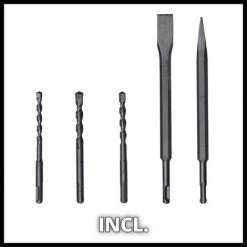 Einhell Marteau Perforateur (1250 W, Régime : 800 Trs/min, Fréquence De Frappe : 4 300 Cps/min, Butée De Profondeur En Métal, Livré En Coffret Avec 3 Forêts SDS Plus Et 2 Burins SDS Plus) 11 Einhell Marteau Perforateur (1250 W, Régime : 800 Trs/min, Fréquence De Frappe : 4 300 Cps/min, Butée De Profondeur En Métal, Livré En Coffret Avec 3 Forêts SDS Plus Et 2 Burins SDS Plus) -Perceuse Soldes 2022 48015218 5