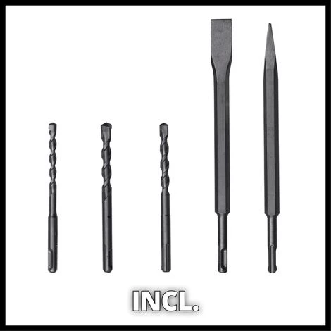 Einhell Marteau Perforateur (1250 W, Régime : 800 Trs/min, Fréquence De Frappe : 4 300 Cps/min, Butée De Profondeur En Métal, Livré En Coffret Avec 3 Forêts SDS Plus Et 2 Burins SDS Plus) 7 Einhell Marteau Perforateur (1250 W, Régime : 800 Trs/min, Fréquence De Frappe : 4 300 Cps/min, Butée De Profondeur En Métal, Livré En Coffret Avec 3 Forêts SDS Plus Et 2 Burins SDS Plus) – Image 5