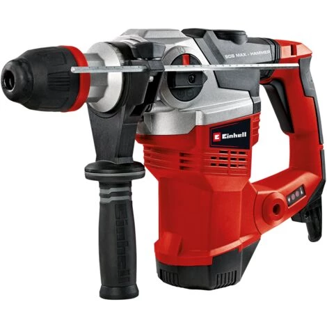Einhell Marteau Perforateur TE-RH 38 E (1050 W, Mandrin SDS-MAX, Livré En Coffret Avec Une Butée De Profondeur En Métal Et Une Poignée Supplémentaire Avec Rainurage Antidérapant) 3 Einhell Marteau Perforateur TE-RH 38 E (1050 W, Mandrin SDS-MAX, Livré En Coffret Avec Une Butée De Profondeur En Métal Et Une Poignée Supplémentaire Avec Rainurage Antidérapant)