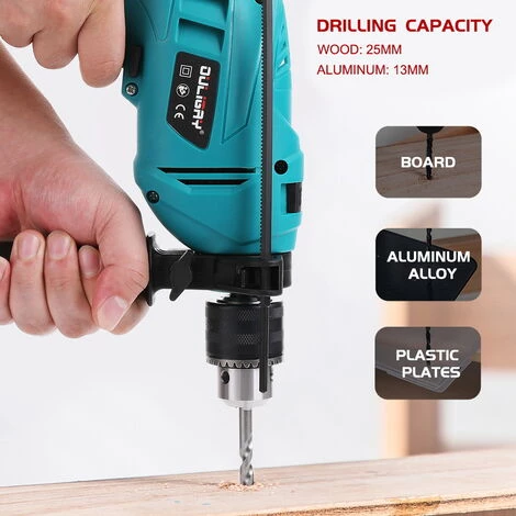 OULIGAY Perceuse à Percussion, Visseuse à Percussion électrique 910W, Avec 4 Accessoires 4 OULIGAY Perceuse à Percussion, Visseuse à Percussion électrique 910W, Avec 4 Accessoires – Image 2