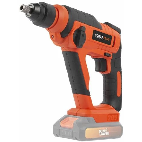POWER PLUS Powerplus - Dual Power - POWDP15600 - 20 V - A Balais à Charon - Marteau Perforateur - 20V (SANS BATT.) 7 POWER PLUS Powerplus - Dual Power - POWDP15600 - 20 V - A Balais à Charon - Marteau Perforateur - 20V (SANS BATT.) – Image 5