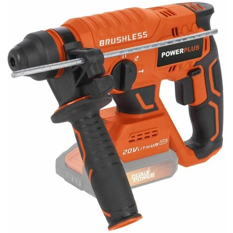 POWER PLUS Powerplus - Dual Power - POWDP15640 - 20 V - Sans Balais à Charbon - Marteau Perforateur Set - +BATT. 20V 2.0Ah + CHARGER 4 POWER PLUS Powerplus - Dual Power - POWDP15640 - 20 V - Sans Balais à Charbon - Marteau Perforateur Set - +BATT. 20V 2.0Ah + CHARGER – Image 2