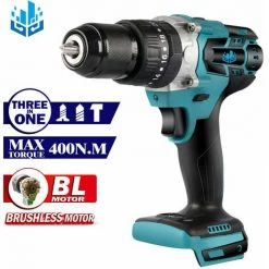 ONEVAN Perceuse à Percussion 3 In1 Perceuse-visseuse Sans Fil Visseuse à Couple Sans Balais