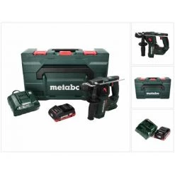 METABO® Metabo BH 18 LTX BL 16 Perceuse à Percussion Sans Fil 18 V 1,3 J SDS-plus Brushless + 1x Batterie 4,0 Ah + Chargeur + Coffret MetaBOX
