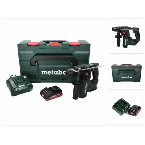 METABO® Metabo BH 18 LTX BL 16 Perceuse à Percussion Sans Fil 18 V 1,3 J SDS-plus Brushless + 1x Batterie 4,0 Ah + Chargeur + Coffret MetaBOX 3 METABO® Metabo BH 18 LTX BL 16 Perceuse à Percussion Sans Fil 18 V 1,3 J SDS-plus Brushless + 1x Batterie 4,0 Ah + Chargeur + Coffret MetaBOX