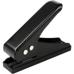 ECHOO Perforateur à 1 Trou à Faible Force, Perforateur à Un Trou, Perforateur à Papier, Trou De 1/4 Pouce, Capacité De 12 Feuilles, Métal, Noir