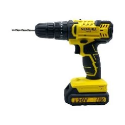 Perceuse à Percussion Sans Fil 20V Avec Batterie 2 Ah Li-ion Et Moteur Brushless - Lampe LED Et Chargeur - Nemura