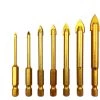 HAPPYSHOPPING Le Foret à Tige Hexagonale Peut être Utilisé Pour Les Murs En Béton Et En Ciment, Une Perceuse électrique, Une Perceuse Triangulaire, Une Tige Hexagonale De 3 à 10 Mm,7 Pièces - 7 Pièces -Perceuse Soldes 2022 49468856 1