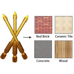 HAPPYSHOPPING Le Foret à Tige Hexagonale Peut être Utilisé Pour Les Murs En Béton Et En Ciment, Une Perceuse électrique, Une Perceuse Triangulaire, Une Tige Hexagonale De 3 à 10 Mm,7 Pièces - 7 Pièces -Perceuse Soldes 2022 49468856 2