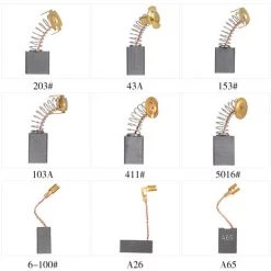 SUPERSELLER Accessoire Pour Une Perceuse 10 PCS Mini Brosses De Moteur En Carbone Noir Pièces De Rechange Avec Ressort De 25mm Et Noyau En Cuivre Pour L'outil Rotatif Générique, A65# - A65# -Perceuse Soldes 2022 49471057 2