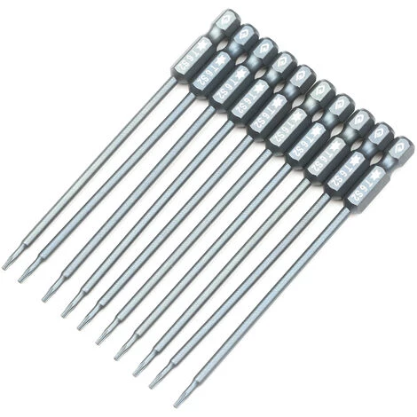 SUPERSELLER Accessoire Pour Une Perceuse Jeu D'embouts Torx De Sécurité 10 Pièces Jeu D'embouts Torx Inviolables à Entraînement 1/4" Jeu D'embouts De Tournevis Magnétiques En Acier S2 De 3, 93 Pouces De Long Pour Tournevis électrique Perceuse à Main électrique, T6 4 SUPERSELLER Accessoire Pour Une Perceuse Jeu D'embouts Torx De Sécurité 10 Pièces Jeu D'embouts Torx Inviolables à Entraînement 1/4" Jeu D'embouts De Tournevis Magnétiques En Acier S2 De 3, 93 Pouces De Long Pour Tournevis électrique Perceuse à Main électrique, T6 – Image 2