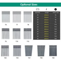SUPERSELLER Accessoire Pour Une Perceuse Jeu D'embouts Torx De Sécurité 10 Pièces Jeu D'embouts Torx Inviolables à Entraînement 1/4" Jeu D'embouts De Tournevis Magnétiques En Acier S2 De 3, 93 Pouces De Long Pour Tournevis électrique Perceuse à Main électrique, T6 11 SUPERSELLER Accessoire Pour Une Perceuse Jeu D'embouts Torx De Sécurité 10 Pièces Jeu D'embouts Torx Inviolables à Entraînement 1/4" Jeu D'embouts De Tournevis Magnétiques En Acier S2 De 3, 93 Pouces De Long Pour Tournevis électrique Perceuse à Main électrique, T6 -Perceuse Soldes 2022 49477267 5