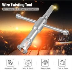 SUPERSELLER Accessoire Pour Une Perceuse Outil De Torsion De Fil Pince à Dénuder Et Torsion Pour Dénuder Et Tordre Les Fils Solides 11/12/13AWG Pour Les électriciens De Perceuse électrique, Electric And Manual - Électrique Et Manuel -Perceuse Soldes 2022 49477328 4