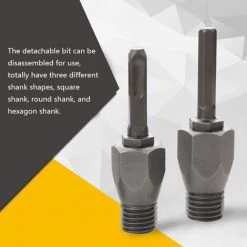 HAPPYSHOPPING Tige D'adaptation Pour Strass Marteau électrique à Bielle De Conversion Pour Strass Adaptateur Monobloc Fendu En Option, Tige Ronde (intégrée) - Tige Ronde (intégrée) -Perceuse Soldes 2022 49604802 4