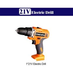 ONEVAN Perceuse électrique 21V Tournevis électrique Sans Fil Lumières LED Outils électriques Perceuse à Main 2 Vitesses -Perceuse Soldes 2022 49808827 4