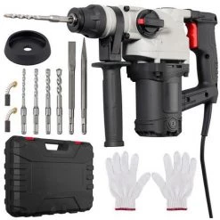 PROSTER Marteau Perforateur 1500W Marteau Perforateur électrique Burineur Outil De Forage Rotatif Perceuse 800r/min Perçage à Percussion