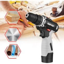 NANWEI Perceuse électrique Sans Fil Portable, Mandrin 3/8 Po, 25+1 Réglage Du Couple De Vitesse Avec LED - 16.8V, 2 Batteries -Perceuse Soldes 2022 49932386 4