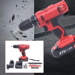 GOJOY Perceuse-visseuse Sans Fil Avec 2 Vitesses - 0-1500 Tr/min - Pour Murs De Forage DIY. -Perceuse Soldes 2022 50002066 5