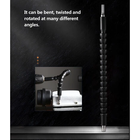 SUPERSELLER Visseuse Et Tournevis électrique 1 Pièces Extension De Foret D'arbre Flexible 11.61 Pouces 295mm Porte-tournevis D'extension D'arbre Perceuse électrique, Noir - Noir 4 SUPERSELLER Visseuse Et Tournevis électrique 1 Pièces Extension De Foret D'arbre Flexible 11.61 Pouces 295mm Porte-tournevis D'extension D'arbre Perceuse électrique, Noir - Noir – Image 2