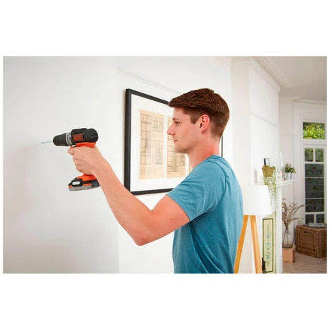 BLACK & DECKER Perceuse à Percussion BDCHD12S1 12V BLACK Et DECKER - 1 Batterie Li-ion USB 1,5Ah - 1 Cable USB - 84408 4 BLACK & DECKER Perceuse à Percussion BDCHD12S1 12V BLACK Et DECKER - 1 Batterie Li-ion USB 1,5Ah - 1 Cable USB - 84408 – Image 2