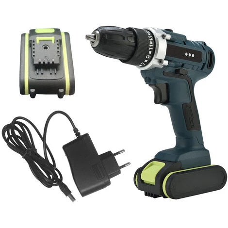 ASUPERMALL Perceuse électrique Sans Fil à Double Vitesse Perceuse électrique Rechargeable Perceuse à Main à Vitesse Variable Alimentée Par Batterie Au Lithium Avec 2 Piles, 21 V 4 ASUPERMALL Perceuse électrique Sans Fil à Double Vitesse Perceuse électrique Rechargeable Perceuse à Main à Vitesse Variable Alimentée Par Batterie Au Lithium Avec 2 Piles, 21 V – Image 2