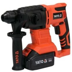 YATO : Marteau Perforateur Sans Fil 18V Avec 3 Modes + Batterie + Chargeur