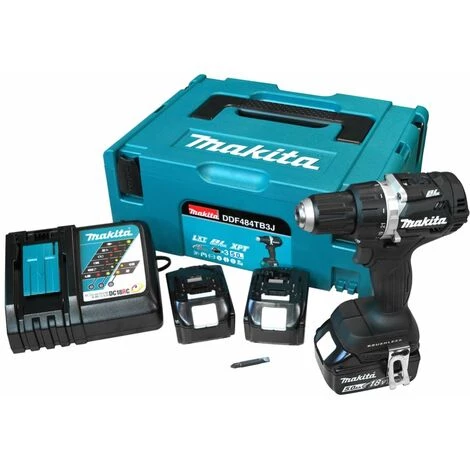 MAKITA Perceuse Sans Fil 18V DDF484TB3J | 2x Batterie 5.0 Ahim Makpac 3 MAKITA Perceuse Sans Fil 18V DDF484TB3J | 2x Batterie 5.0 Ahim Makpac
