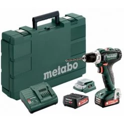 METABO® Perceuse De Batterie BS 12 | 2x Batterie 2.0AH + Adaptateur De Batterie LED