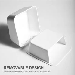 LIFCAUSAL Boîte De Rangement Murale En Coton-tige Organisateur De Rangement Pour Tampons De Maquillage Bidon De Rangement Organisateur De Salle De Bain Pour Décoration D'intérieur Cuisine Salle De Bain Bureau -Perceuse Soldes 2022 51060485 3