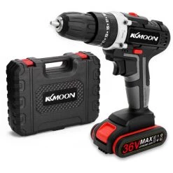 LIFCAUSAL Perceuse Sans Fil électrique à Percussion Multifonctionnelle Batterie Au Lithium Haute Puissance Perceuses à Main Rechargeables Sans Fil Moteur De Brosse Maison Bricolage Outils électriques